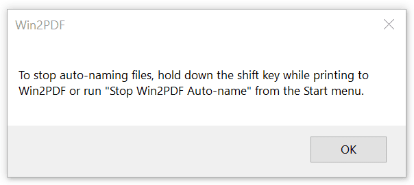 How to disable Auto-name feature pop-up