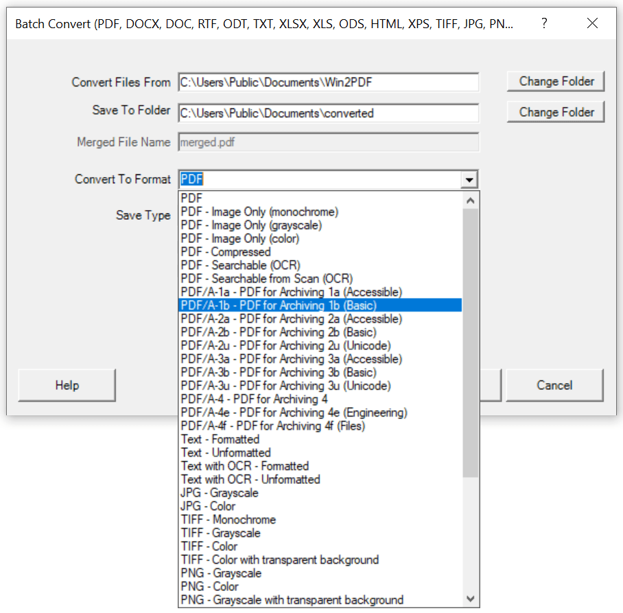 Win2PDF Desktop - Batch Convert PDF to PDF/A