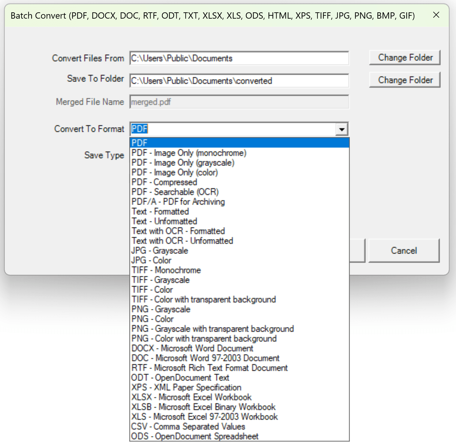 Win2PDF Desktop - Batch Merge