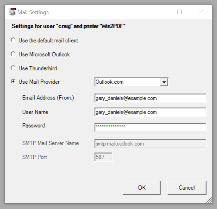 Configure Outlook.com Mail Provider
